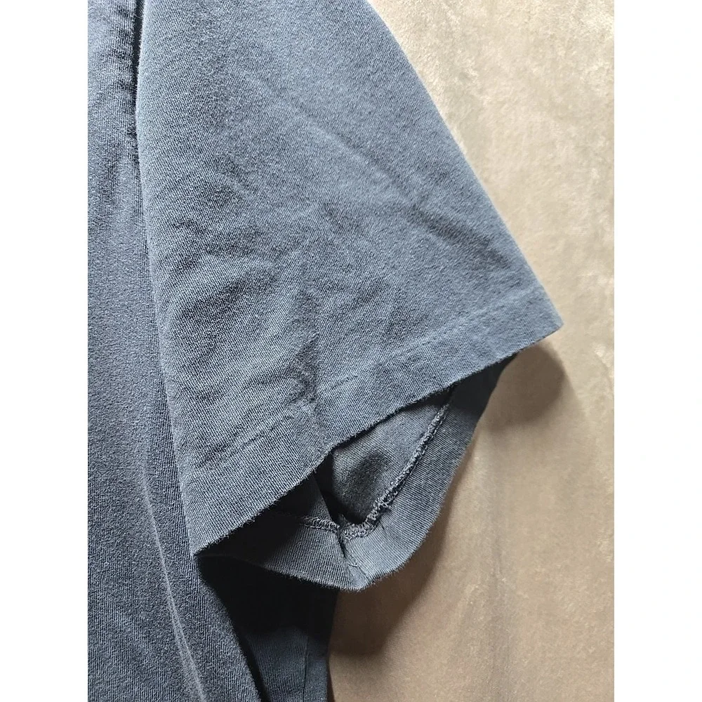 POLO Ralph Lauren T-Shirt Dark Gray Men XL Custom‎ Fit Silver Pony Single Stitch